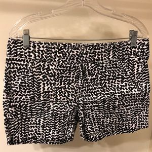 Black and white shorts